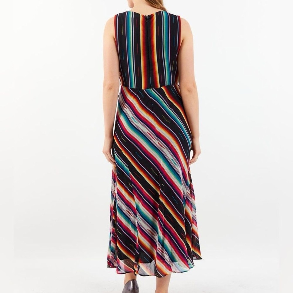 Ralph Lauren Women’s Multicolor Striped Sleeveless V-Neck Dress NO BELT - Picture 9 of 9